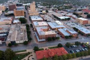 aerial view of the city of Abilene, Texas